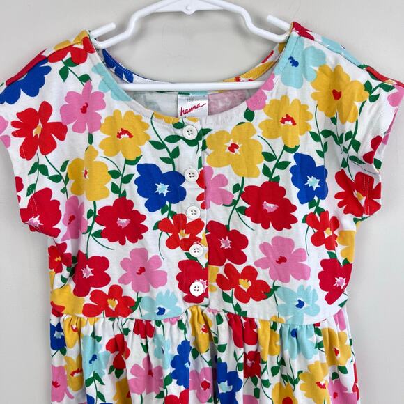 Hanna Andersson Short Sleeve Floral Play Dress 130 cm 8 - Picture 3 of 6